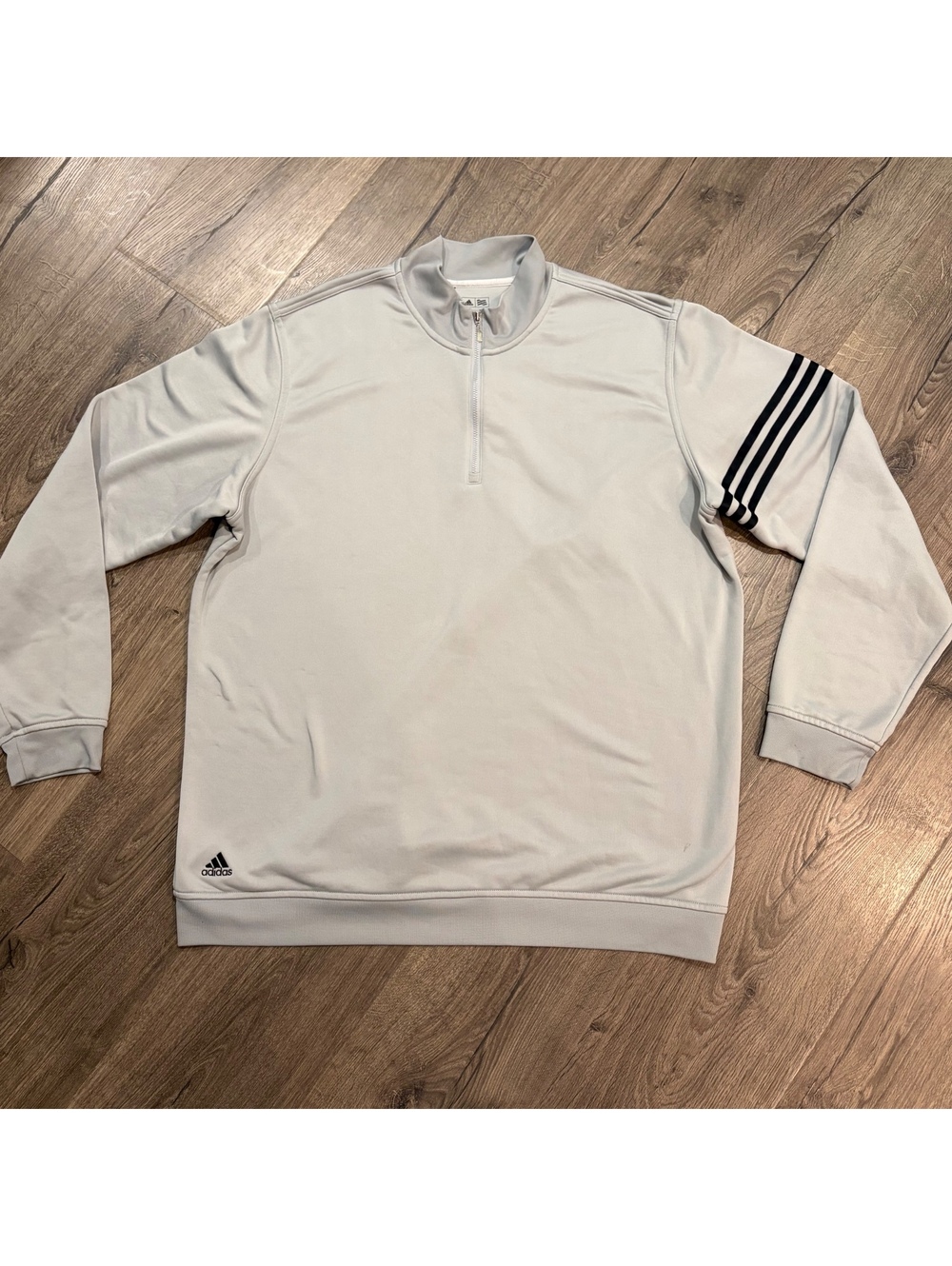Adidas Golf Climalite Light Gray 1/4 Zip Pullover Sweatshirt XL